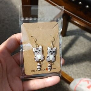 Cat Dangle Earrings